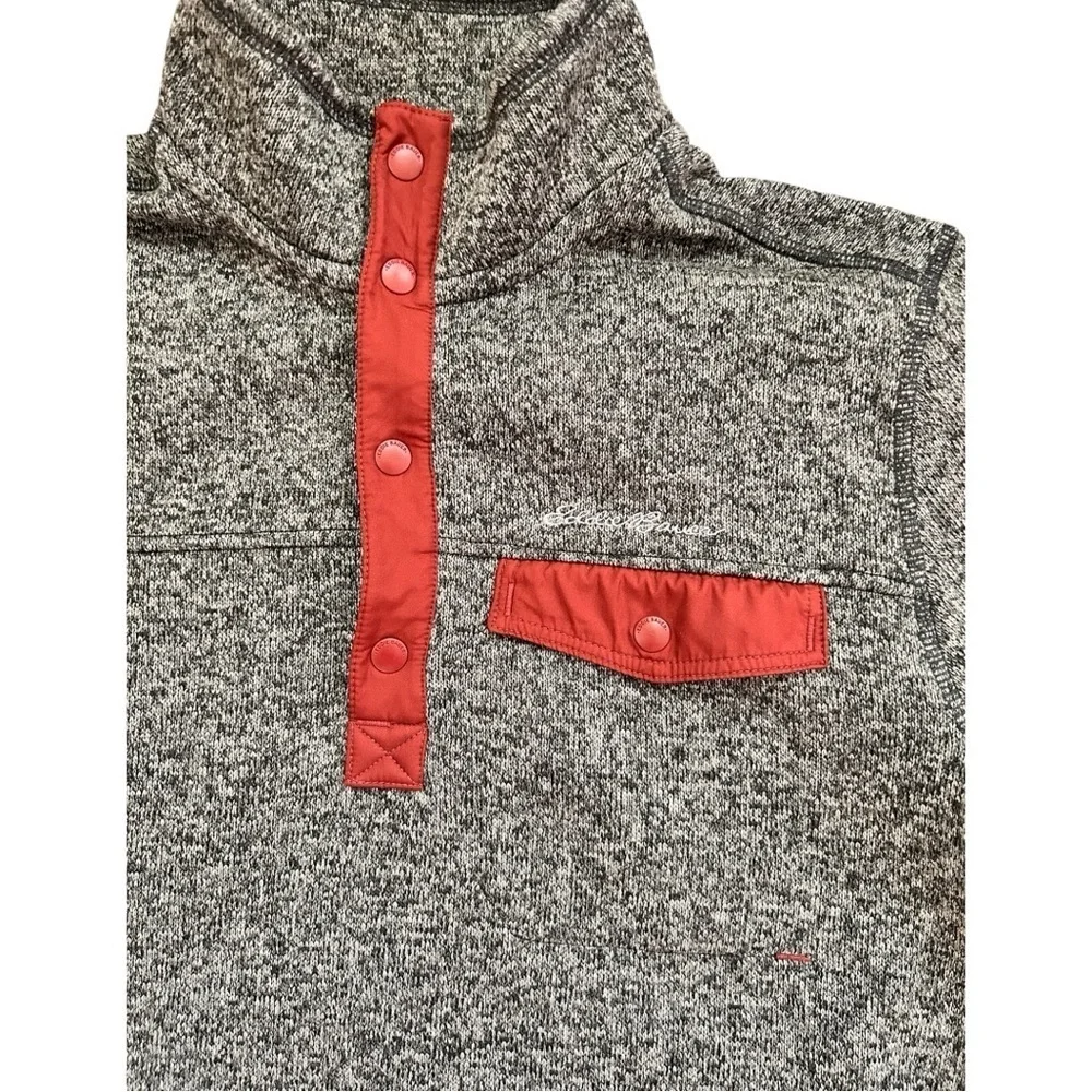 Eddie Bauer Men's Radiator Fleece Snap Mock Neck Sweater - Picture 3 of 7
